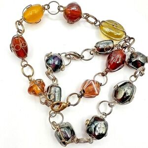 Vintage Y2K‎ Boho Wire Wrapped Beaded Bracelet Set Women's Classic Jewelry